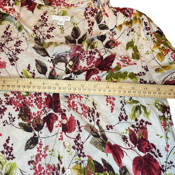 J.Jill Rayon Floral Professional Button up Blouse Sz XS - Picture 5 of 7